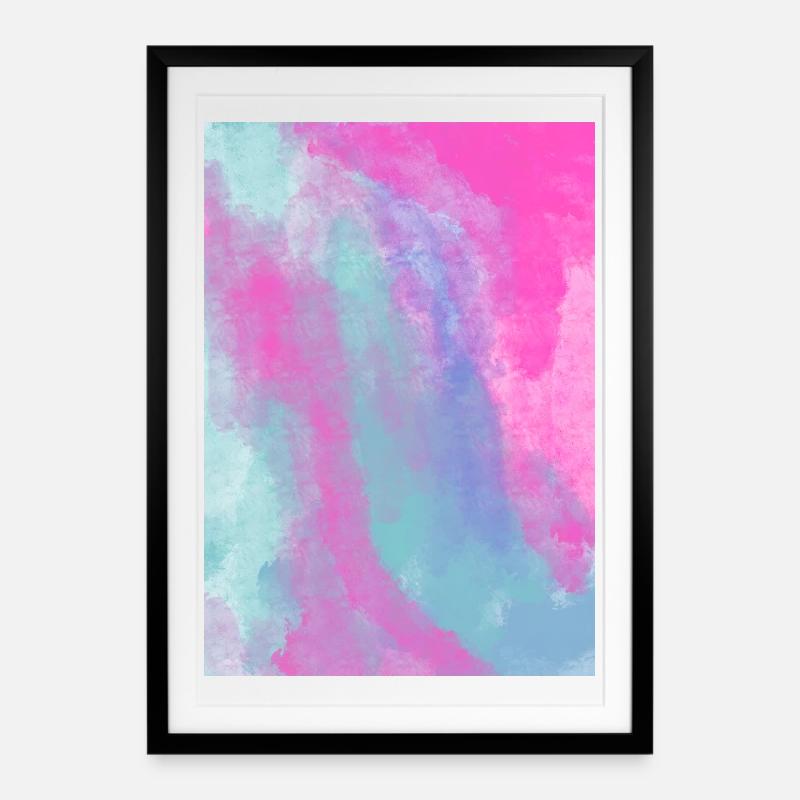 Gradient Spring customizable - Framed poster (49 × 69 cm) - black
