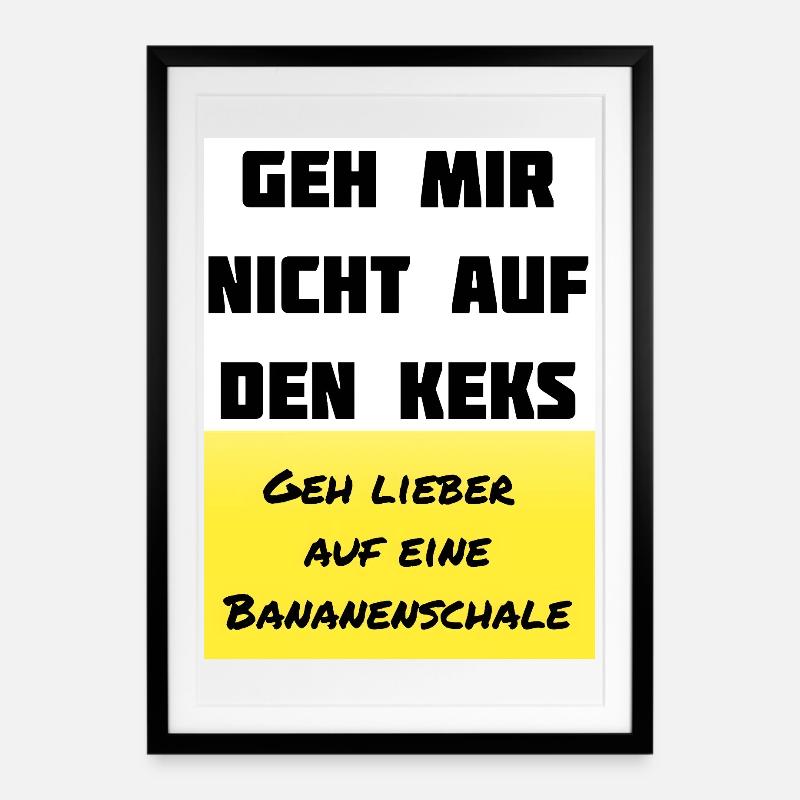 Don't get on my nerves - Framed poster (49 × 69 cm) - black