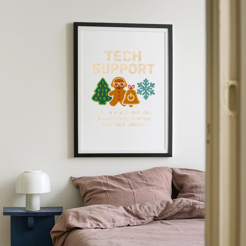 Admin Weihnachtsgeschenk IT Support Debugging Gerahmtes Poster (49 × 69 cm)