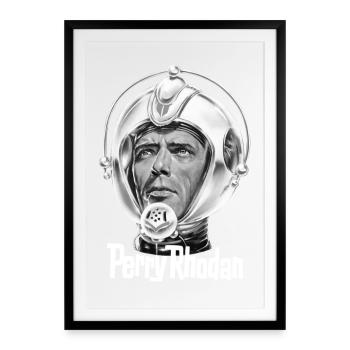 PERRY RHODAN Kopf - Gerahmtes Poster (49 × 69 cm) - Schwarz - Vorne