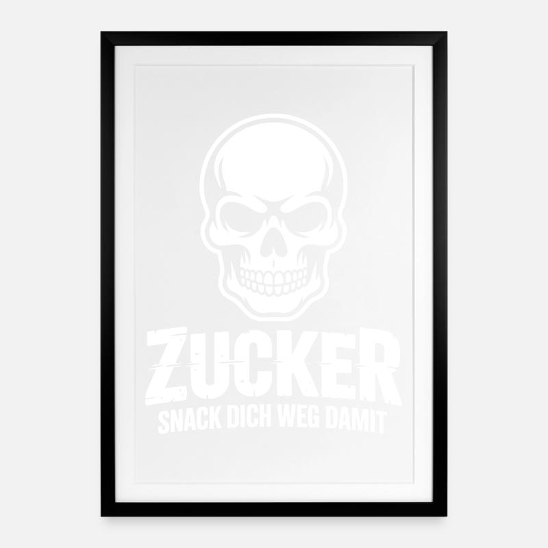 Sugar Skull Snack Design - Framed poster (49 × 69 cm) - black