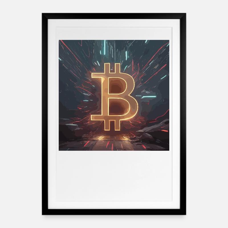 Bitcoin Power Development – Dynamic Energy - Framed poster (49 × 69 cm) - black