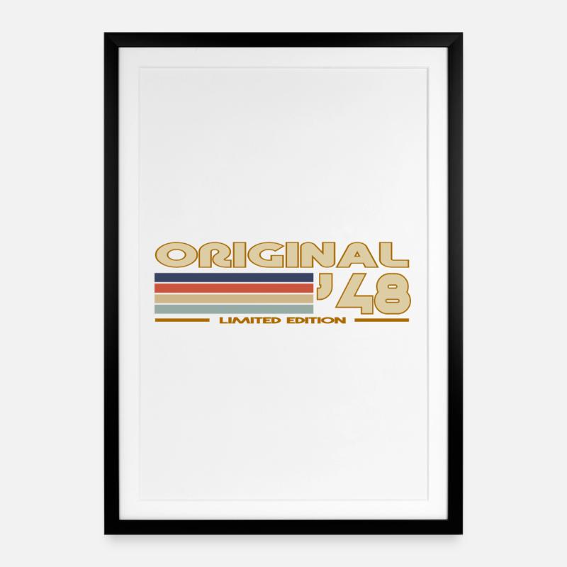 1948 - Gerahmtes Poster (49 × 69 cm) - Schwarz