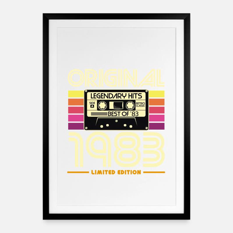 Original 1983 Edition Limitée - Affiche encadrée (49 × 69 cm) - noir