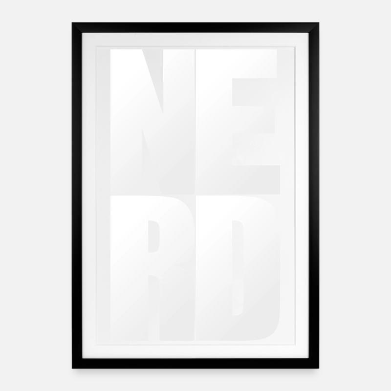 NERDY forever - NERD - Framed poster (49 × 69 cm) - black