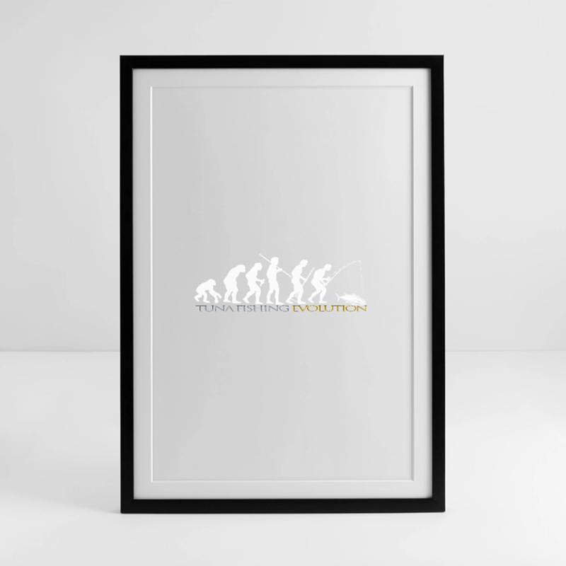 EVOLUTION DE LA PÊCHE (version blanche) Affiche encadrée (49 × 69 cm)