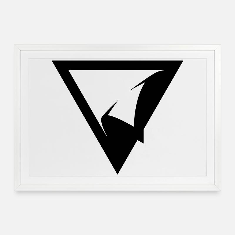 ÉCUSSON TRIANGLE - Affiche encadrée (69 × 49 cm) - blanc