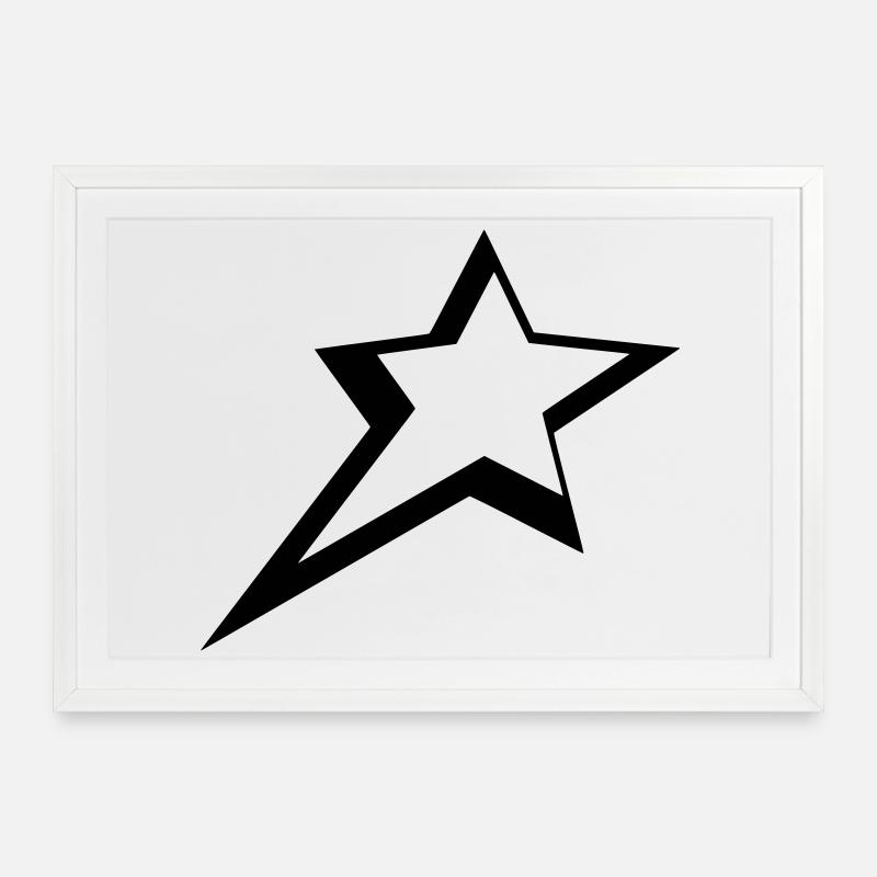 stars - Framed poster (69 × 49 cm) - white