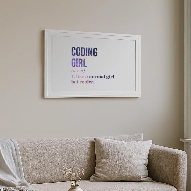 Codage Codage Codage Affiche encadrée (69 × 49 cm)