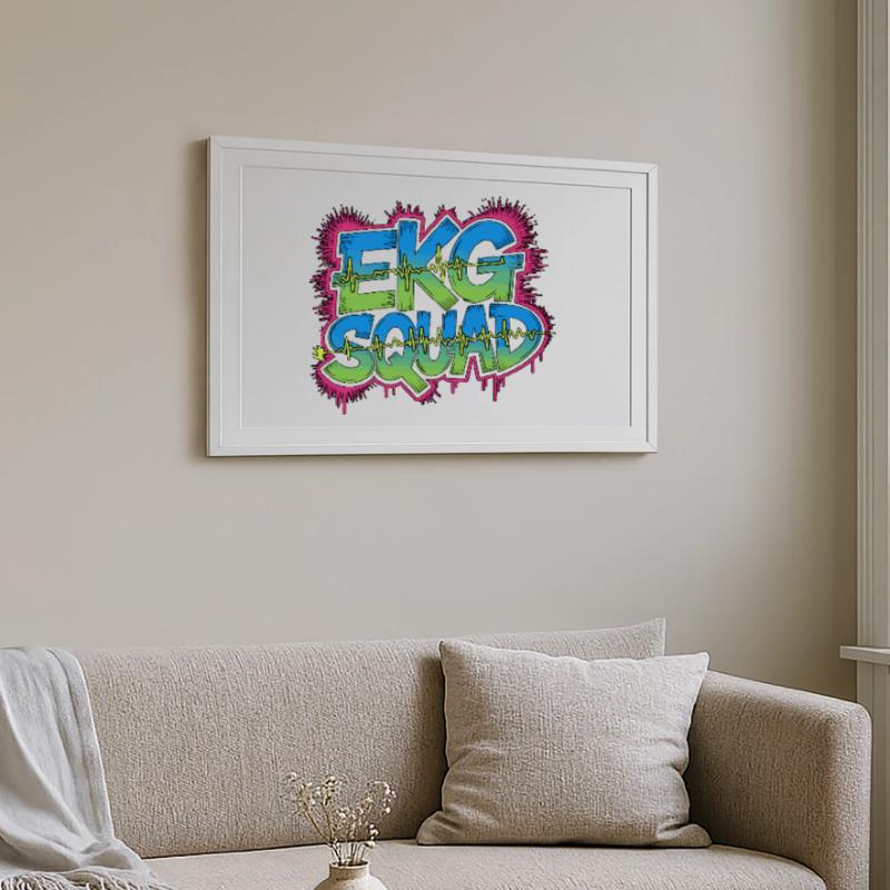 Cardiac Tech ECG Squad Pacemaker Technician Framed poster (69 × 49 cm)
