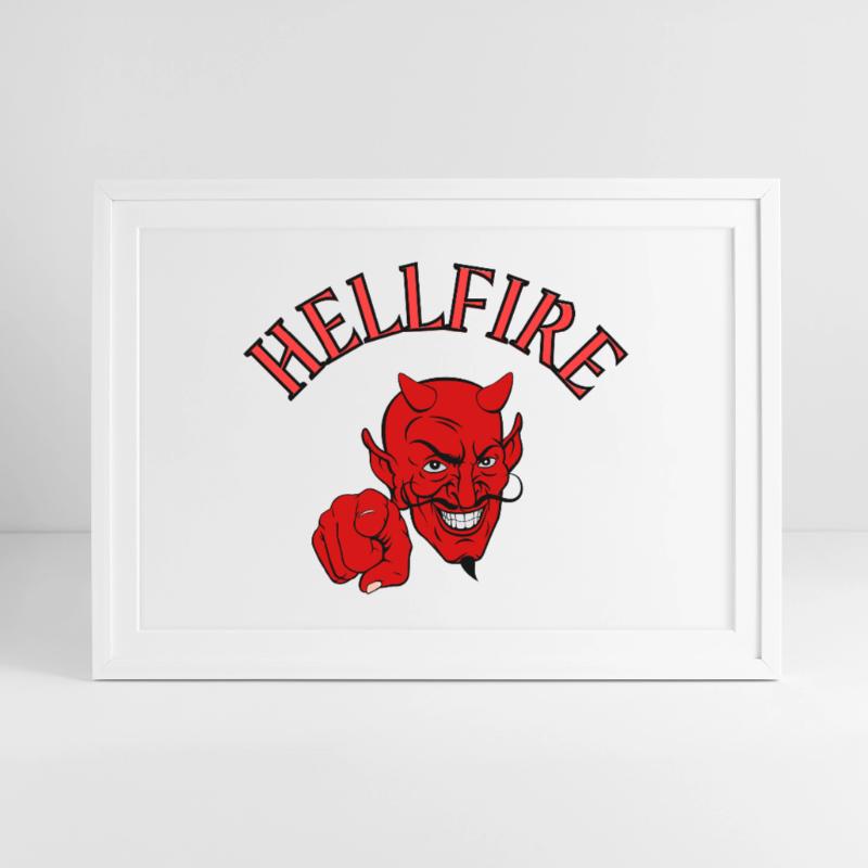 Devil, Satan, Devil, Hellfire Framed poster (69 × 49 cm)