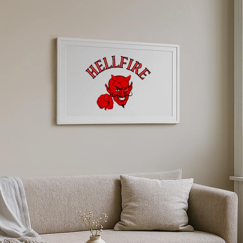 Devil, Satan, Devil, Hellfire Framed poster (69 × 49 cm)