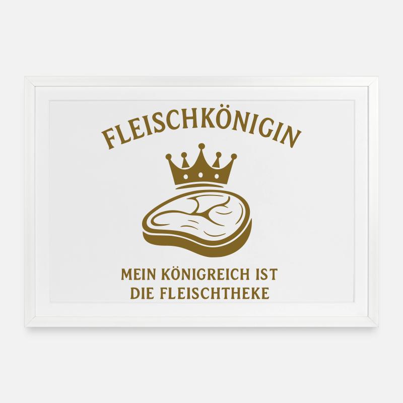 Meat Queen - Framed poster (69 × 49 cm) - white