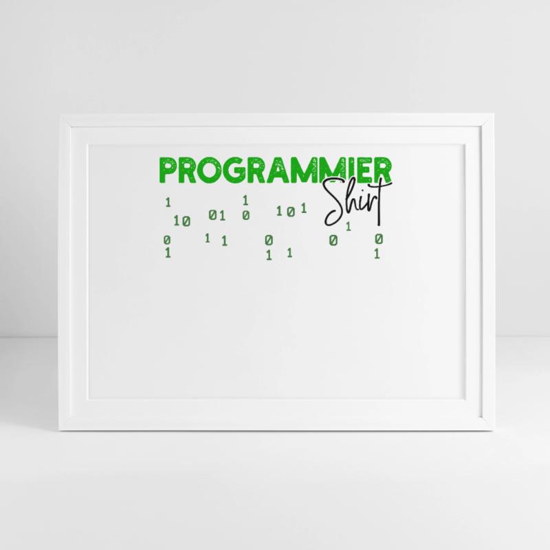 Programmeur Développeur Code Statement Scripting Affiche encadrée (69 × 49 cm)