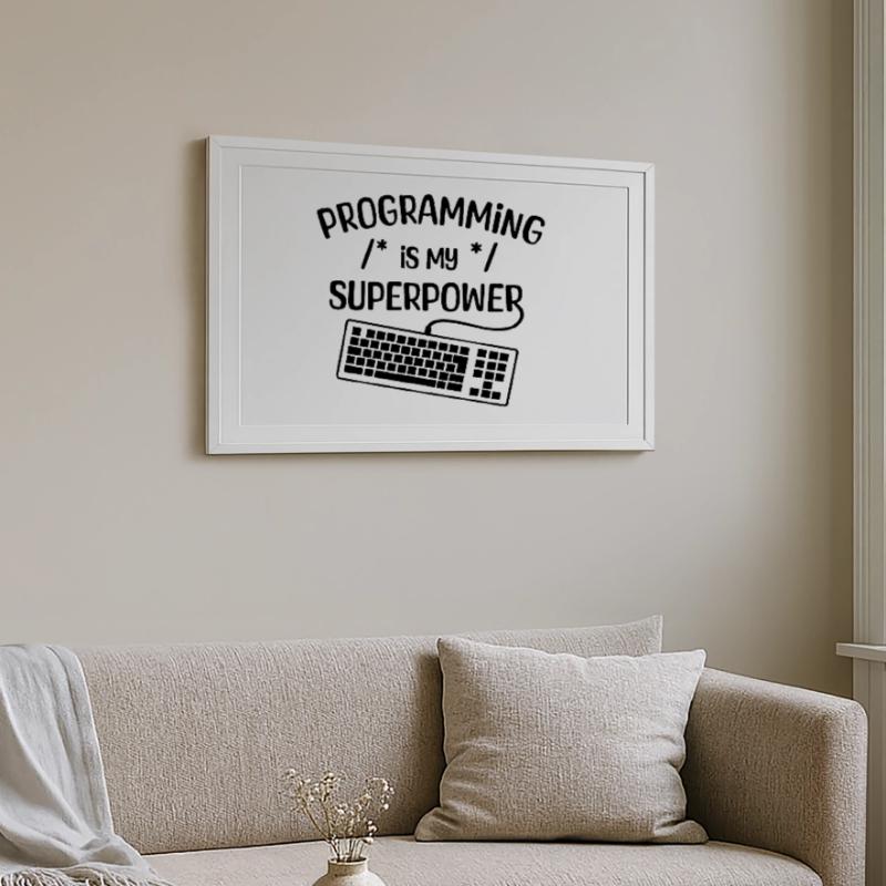 Computerfreak Statement Developer Programmierer Gerahmtes Poster (69 × 49 cm)
