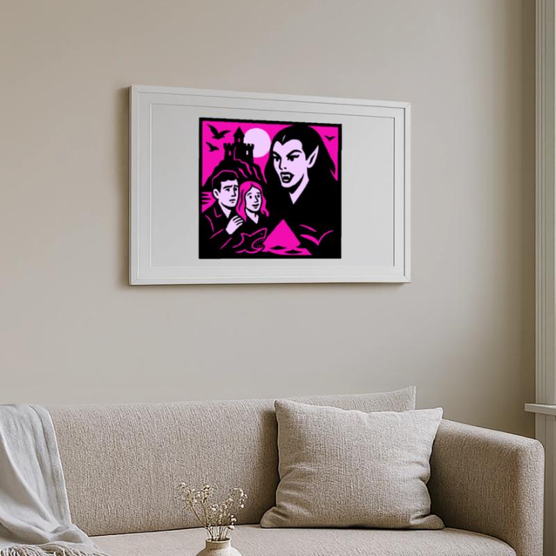 Comtesse vampire Affiche encadrée (69 × 49 cm)