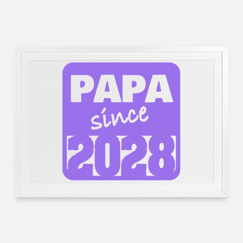 Père 2028 - Affiche encadrée (69 × 49 cm) - blanc