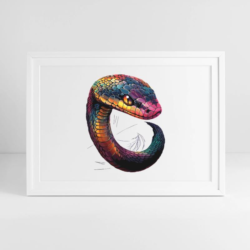 snake, python, cobra, rattlesnake, snakes Framed poster (69 × 49 cm)