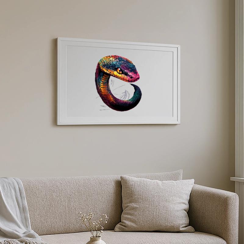 snake, python, cobra, rattlesnake, snakes Framed poster (69 × 49 cm)