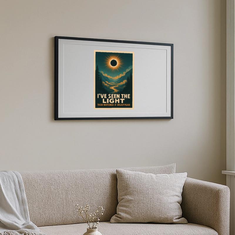 Licht verschwindet | Eclipse Gerahmtes Poster (69 × 49 cm)