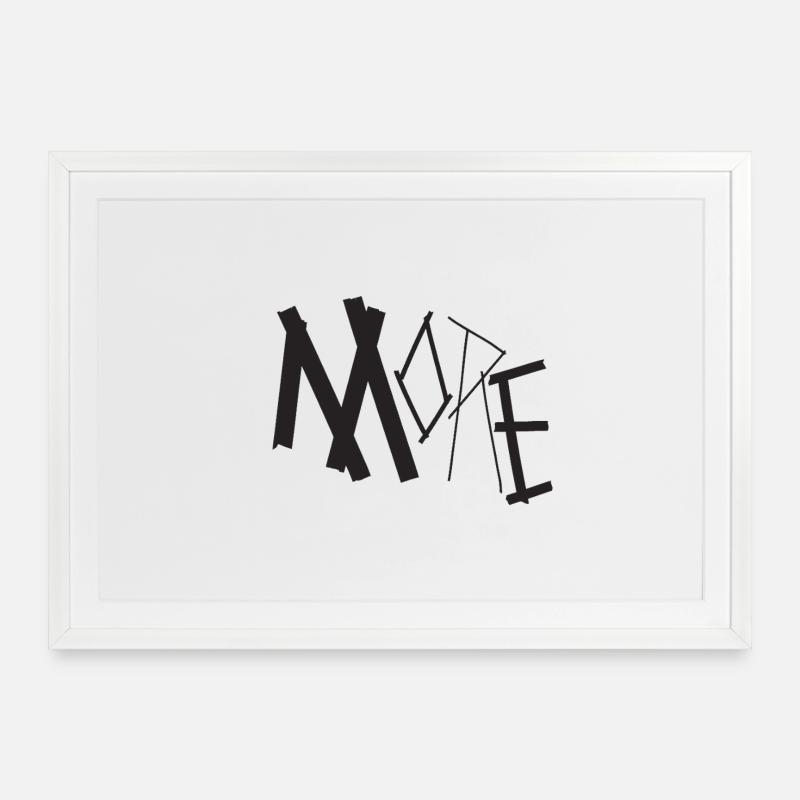 more - Framed poster (69 × 49 cm) - white