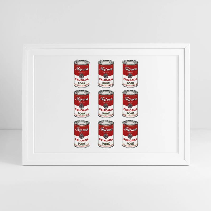 Feijoada Pork Can Pattern Framed poster (69 × 49 cm)