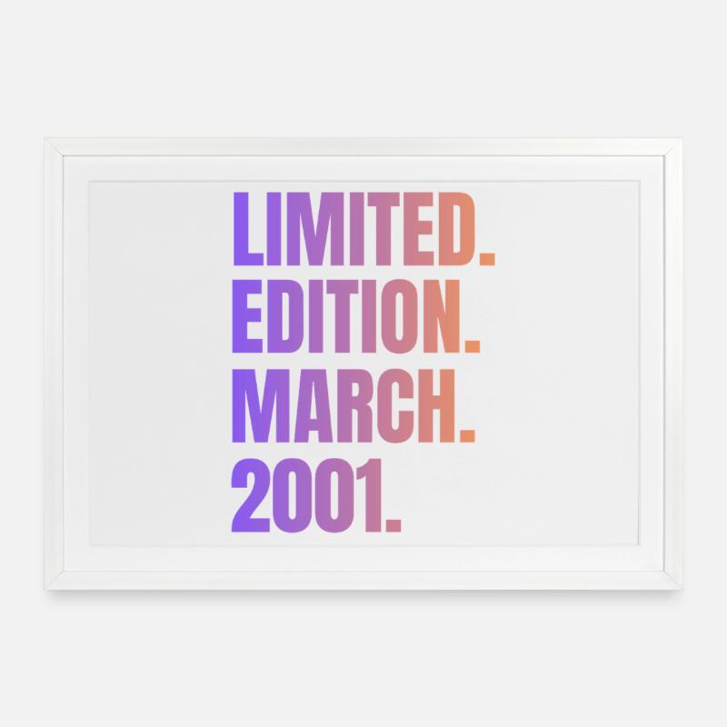 Limited Edition March 2001 - Framed poster (69 × 49 cm) - white