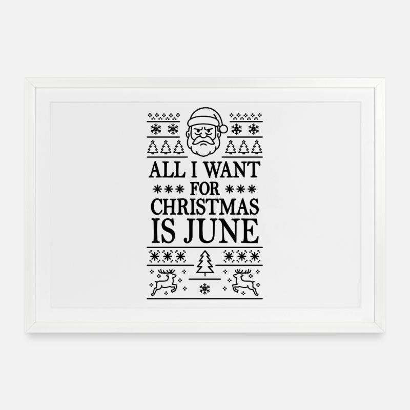 Ugly Christmas - Framed poster (69 × 49 cm) - white