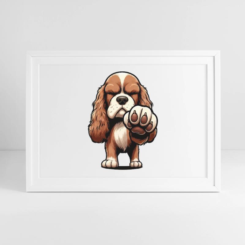 Cocker Spaniel Cocker Chien Cocker Propriétaire de cocker Spaniel Affiche encadrée (69 × 49 cm)