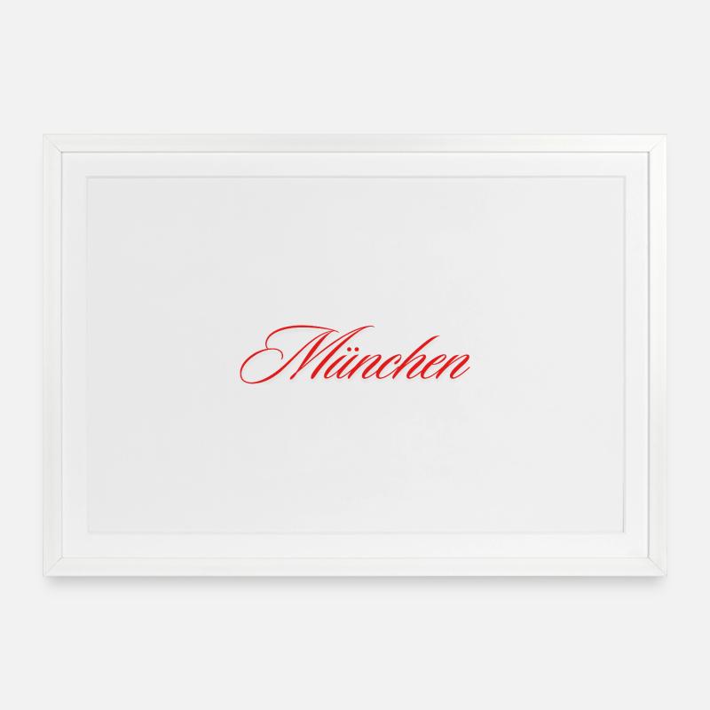 Munich - Affiche encadrée (69 × 49 cm) - blanc