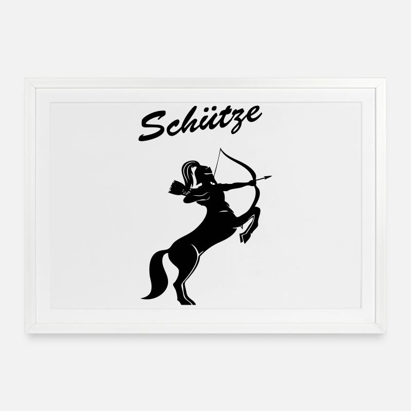 Sagittaire - Affiche encadrée (69 × 49 cm) - blanc