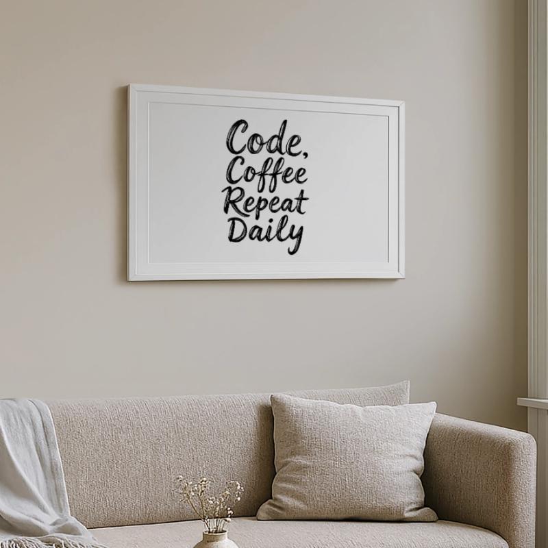 Code Schlaf Debug Wiederholungsprogramm Shirt Gerahmtes Poster (69 × 49 cm)