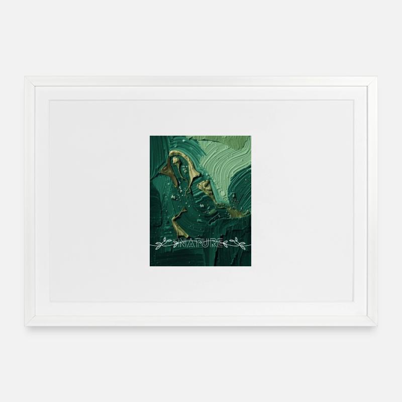 Nature Green - Framed poster (69 × 49 cm) - white