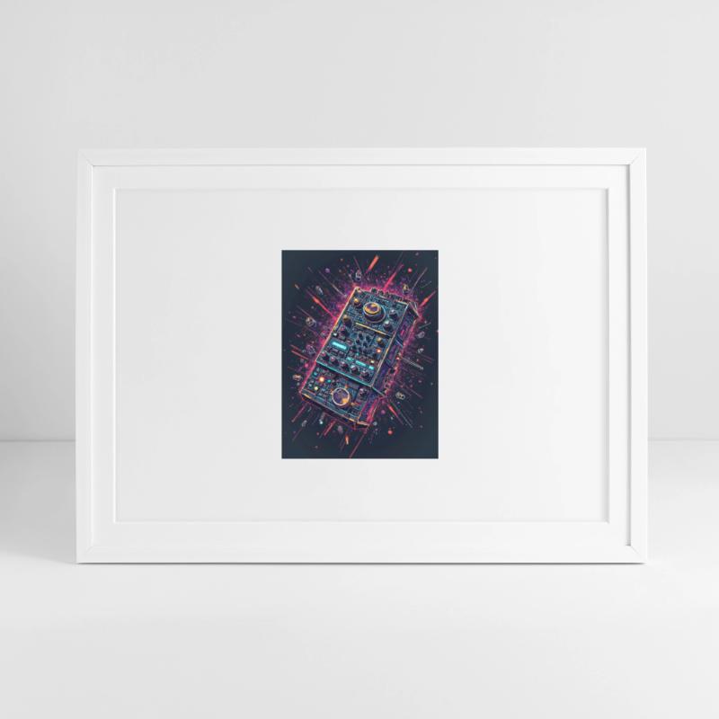 Digital DJ Controller Explosion Framed poster (69 × 49 cm)