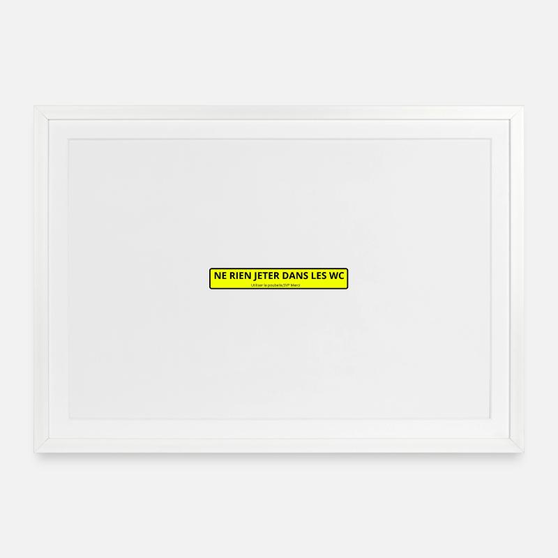 Werfen Sie nichts weg - Gerahmtes Poster (69 × 49 cm) - Weiß