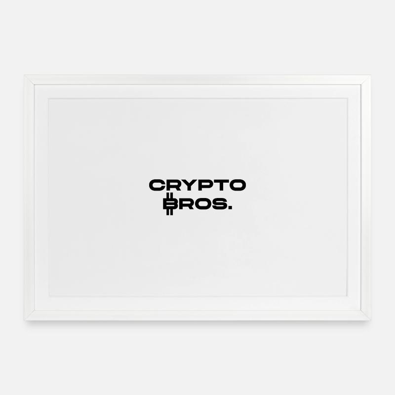 Crypto Bros. - Framed poster (69 × 49 cm) - white
