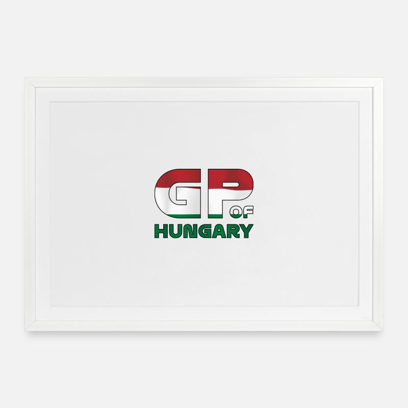 hungary_gp - Gerahmtes Poster (69 × 49 cm) - Weiß