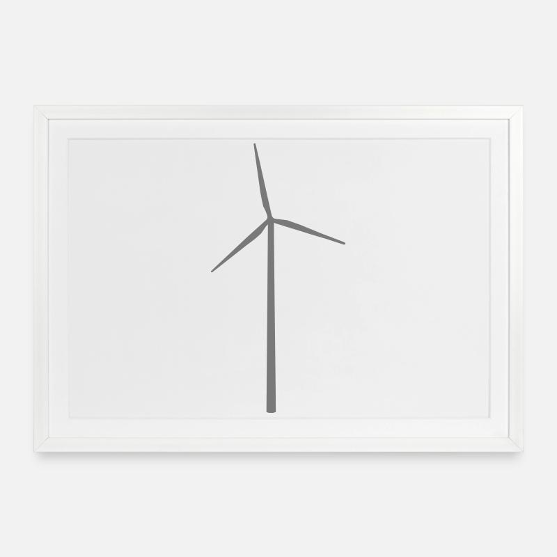 Windmill Windmill Wind Turbine - Framed poster (69 × 49 cm) - white
