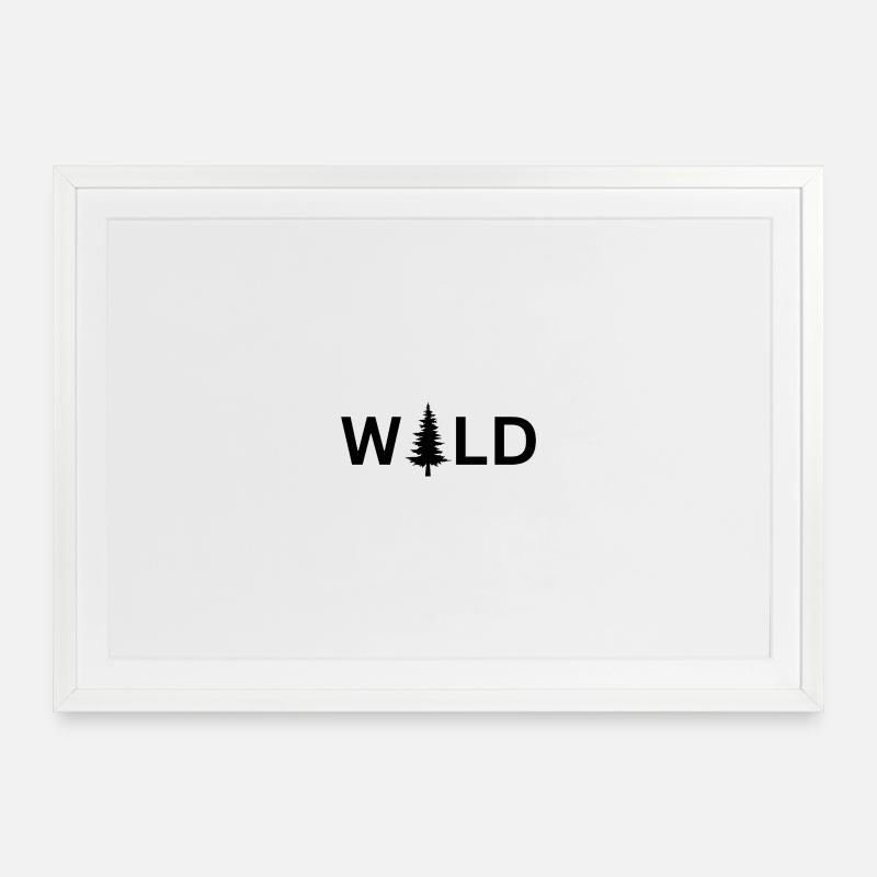 Forest and wild - Framed poster (69 × 49 cm) - white