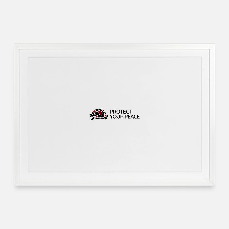 Turtoise - Protect your Peace - Framed poster (69 × 49 cm) - white