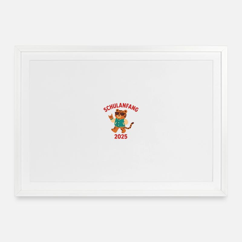 Rentrée 2025 Tigre - Affiche encadrée (69 × 49 cm) - blanc