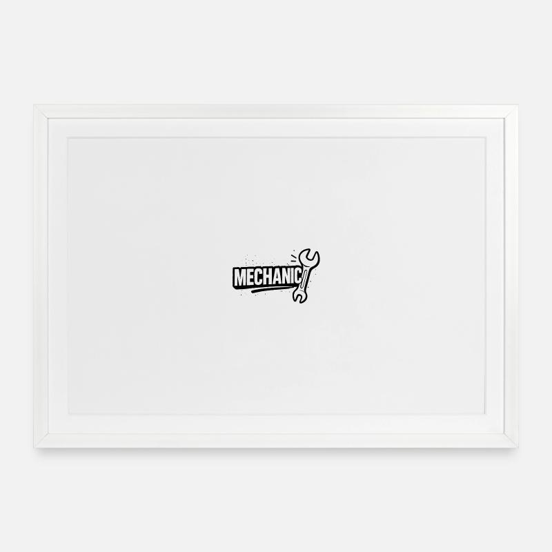 Style à clé mécanique - Affiche encadrée (69 × 49 cm) - blanc