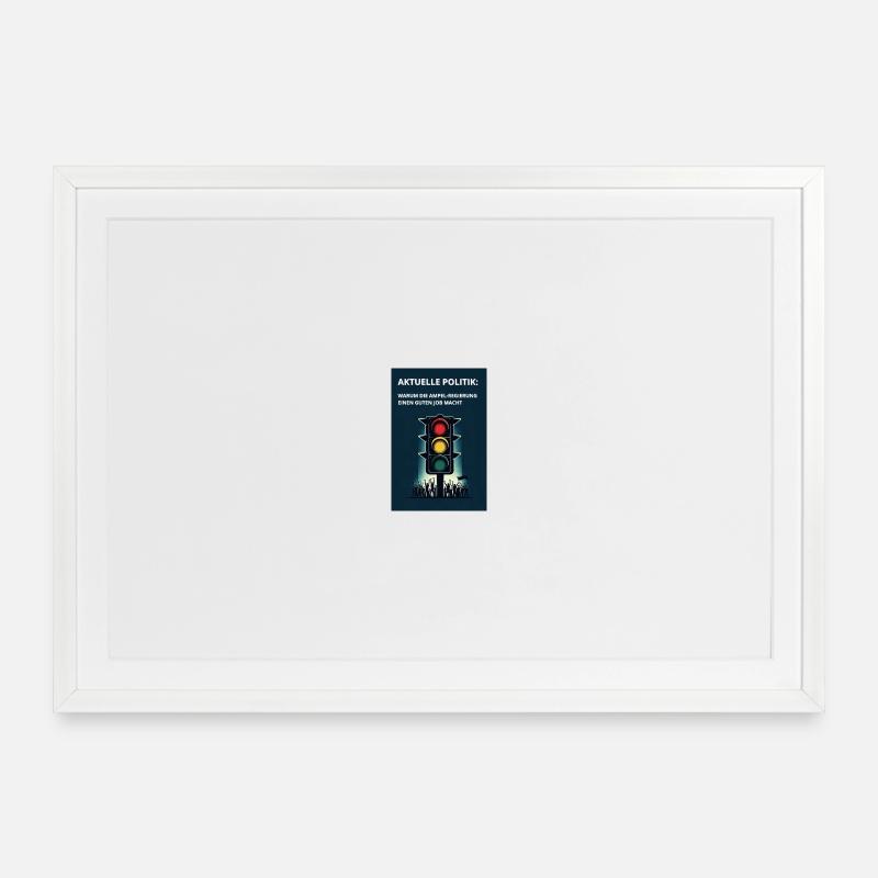 Traffic light policy: Good work by the government - Framed poster (69 × 49 cm) - white