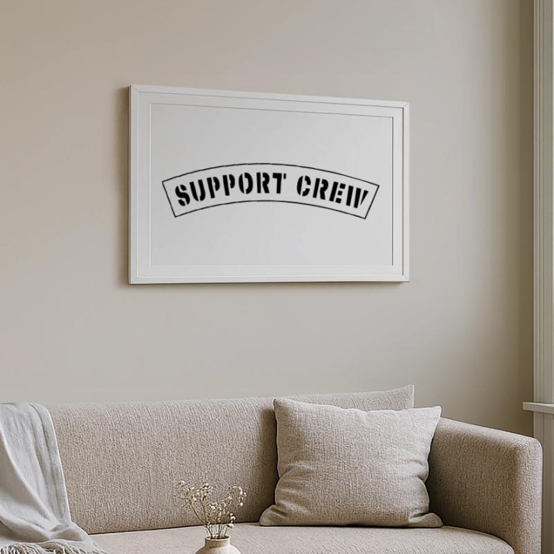 Support Crew Style Patch Gerahmtes Poster (69 × 49 cm)