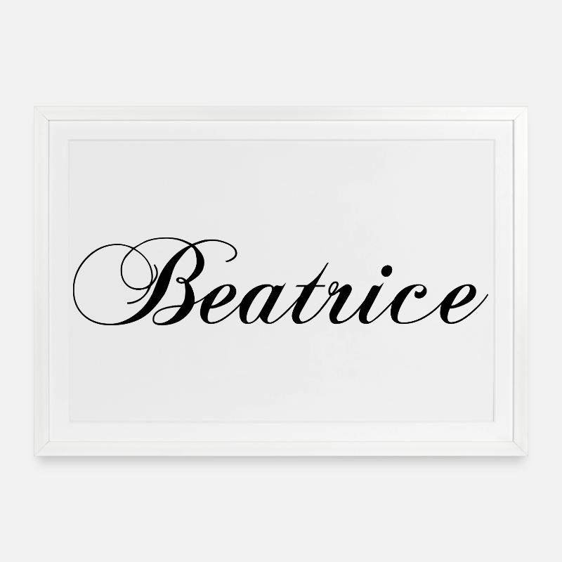 Beatrice, personalized clothing - Framed poster (69 × 49 cm) - white