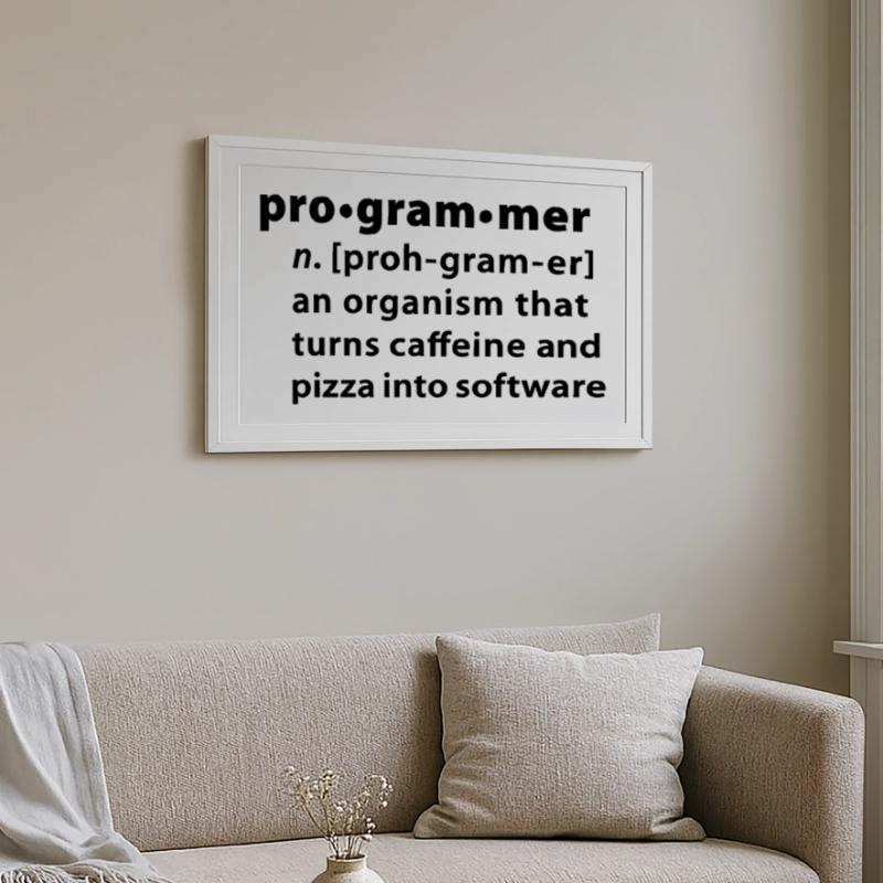 Programmer definition - Programmer la définition Affiche encadrée (69 × 49 cm)