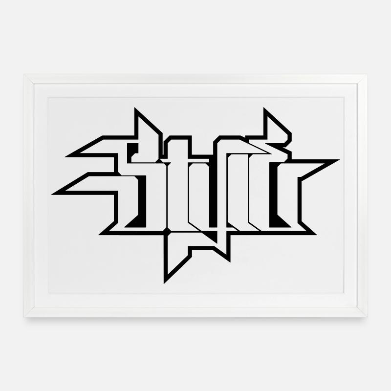 Type de style - Affiche encadrée (69 × 49 cm) - blanc