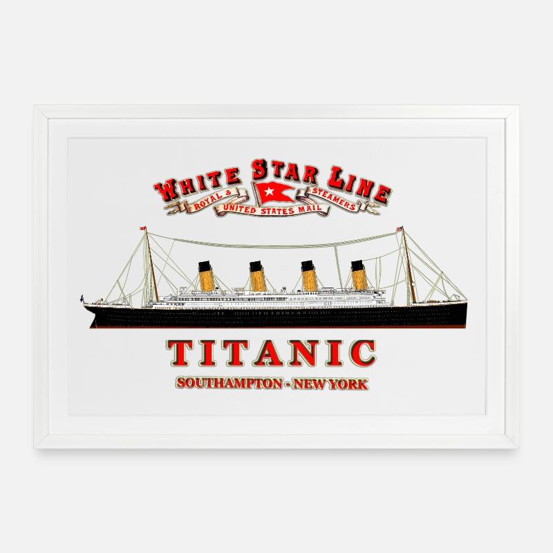 TITANIC CREATION Louis RUNEMBERG © Adagp - Affiche encadrée (69 × 49 cm) - blanc