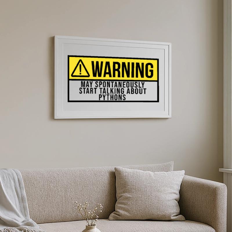 Python Framed poster (69 × 49 cm)