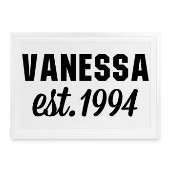 Vanessa est 1994 - Gerahmtes Poster (69 × 49 cm) - Weiß - Vorne